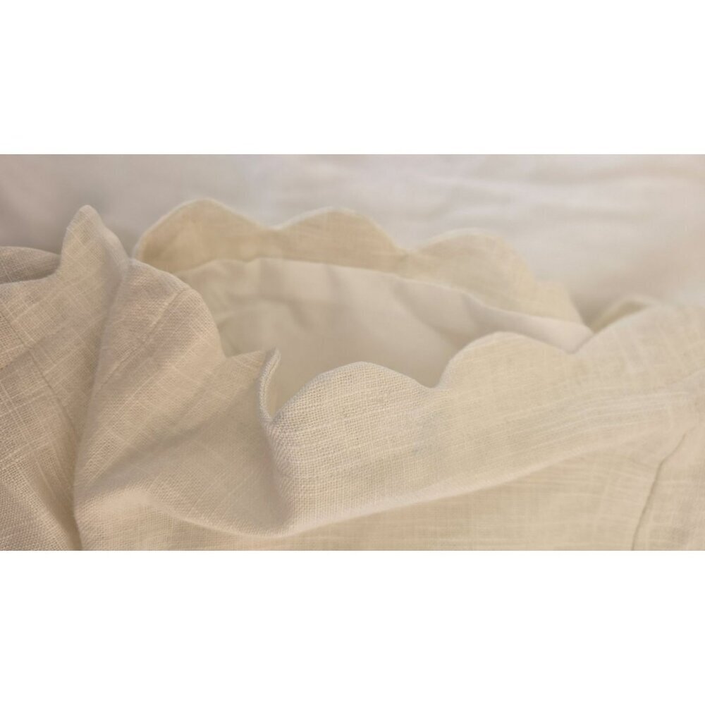 Alice Collection Shorts Linen Blend Scalloped Pockets Angelcore Fairycore NWT - Picture 6 of 10